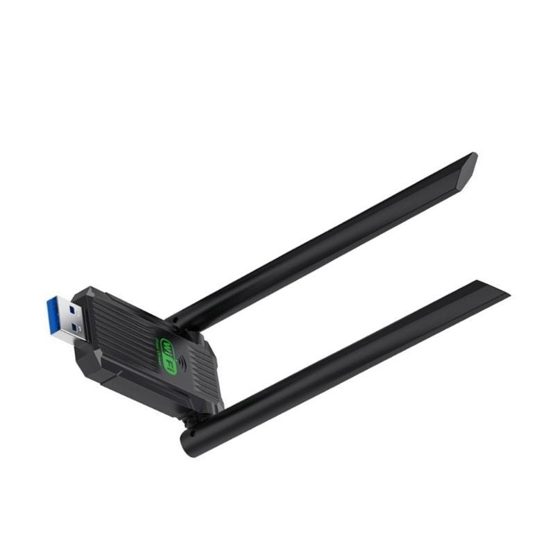 USB Wireless Networking Adapter 1300Mbps with Double 2dBi Antennas Supports Win10/8.1/8/7 For Desktop Laptop