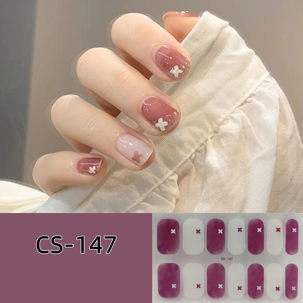 CS voděodolný nepečlivý gelový lak na nehty film vše nalepit japonský a korejský vítr malá červená kniha stejný film na nehty papír film na nehty papír