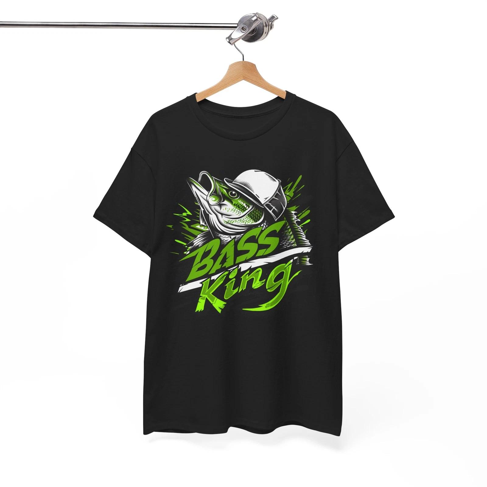 

Bass King Trout Fishing T-Shirt - Funny Fisherman Tee for Catch & Release Fans S