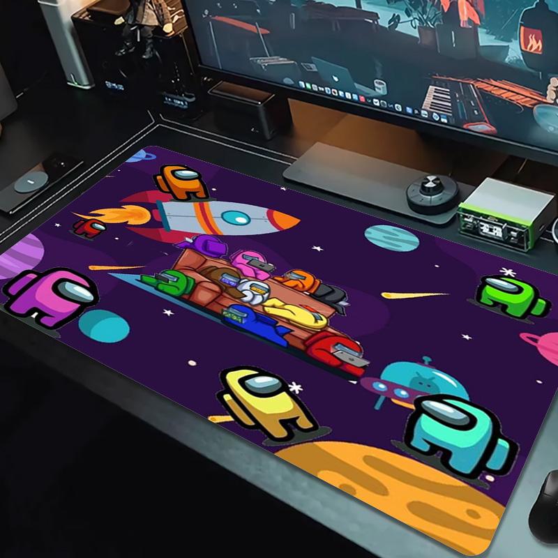 Among Us Color Mouse Pad Large Gaming Table Cushion Non-slip Laptop Tablet Big Mousepad XXL Mat Mini PC Playmat With Lock edge