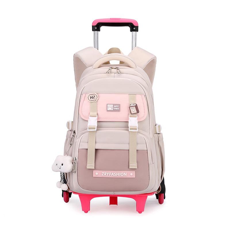 2 Wheels Travel Rolling Luggage Bag School Trolley Backpack For Boys Kid 'S Travel Backpack On Wheels School Backpacks Child