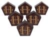 IBA Indianbeautifulart Brown Alphabet H Engraved Furniture Knobs Cabinet Drawer Pull Pack