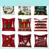 Premium Quality 18" Christmas Cushion Cover In Eco-friendly Linen For Holiday Decor