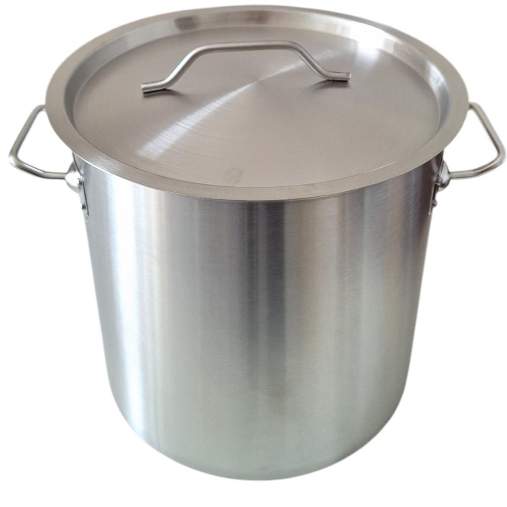 STAINLESS STEEL POT 30.5 cm GASTRO POT 22L WITH METAL LID