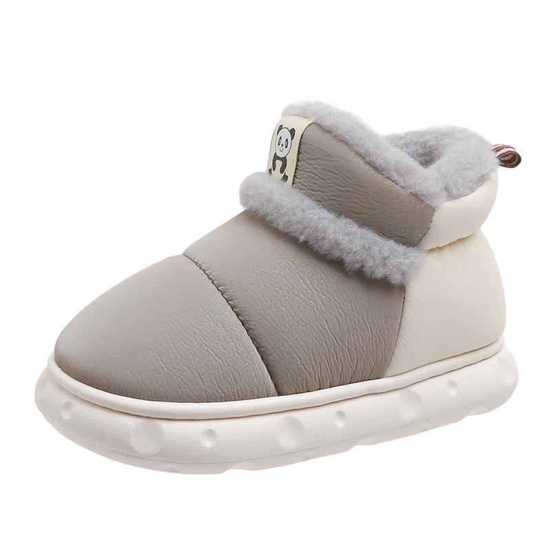 Winter children's cotton slippers bag heel indoor home shoes platform new boys fluffy shoes velvet girls baby shoes
