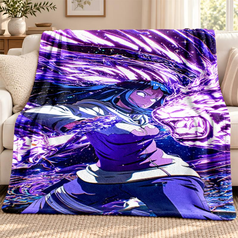 Hyuga Hinata blanket Flannel Blanket Soft Cozy Plush Throw for Sofa Bed Lightweight Home Decoration Outdoor camping