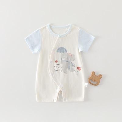 A-Class Pure Cotton Antibacterial Baby Summer Romper - Short Sleeve, Lightweight