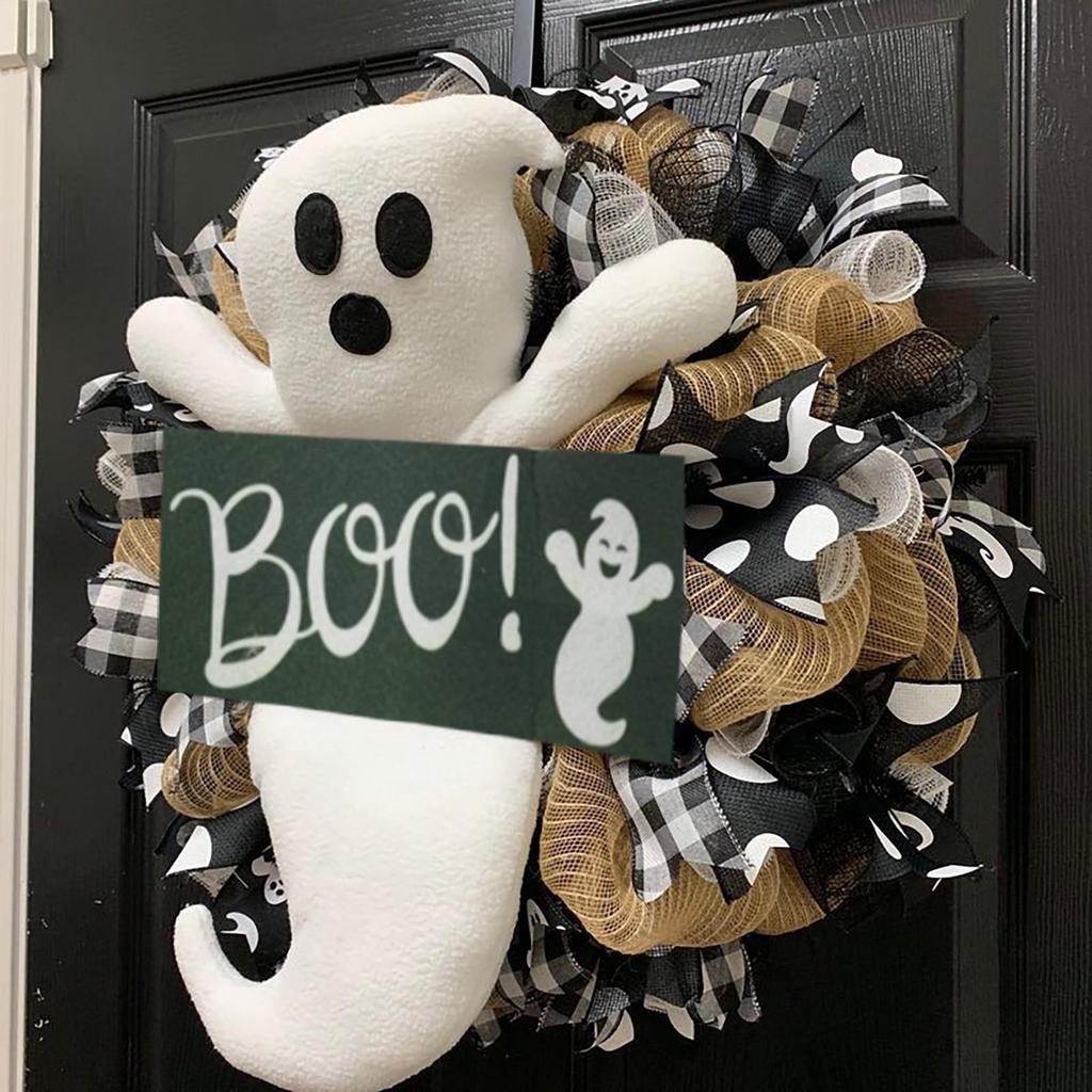 Halloween Ghosts Wreath Cartoon Úsměv Duchové Podzimní věnce Home Party Závěsné přívěsky Dekorační potřeby