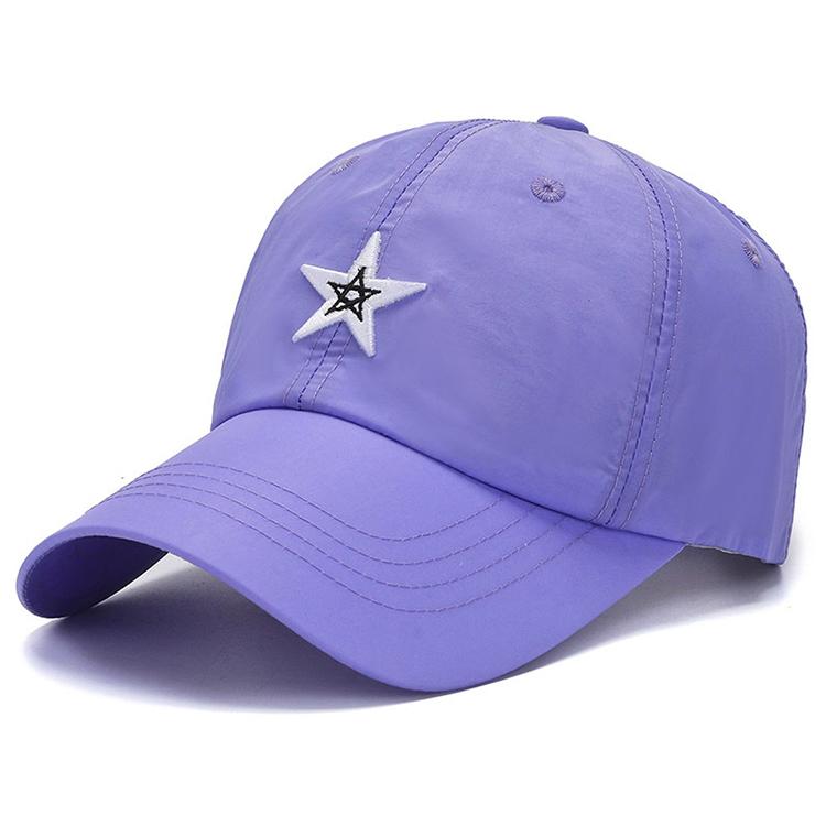 High Quality Customized Breathable Soft Cotton Sporty Hat 3D Star Embroidery Puff Printing Logo Adjustable Baseball Cap