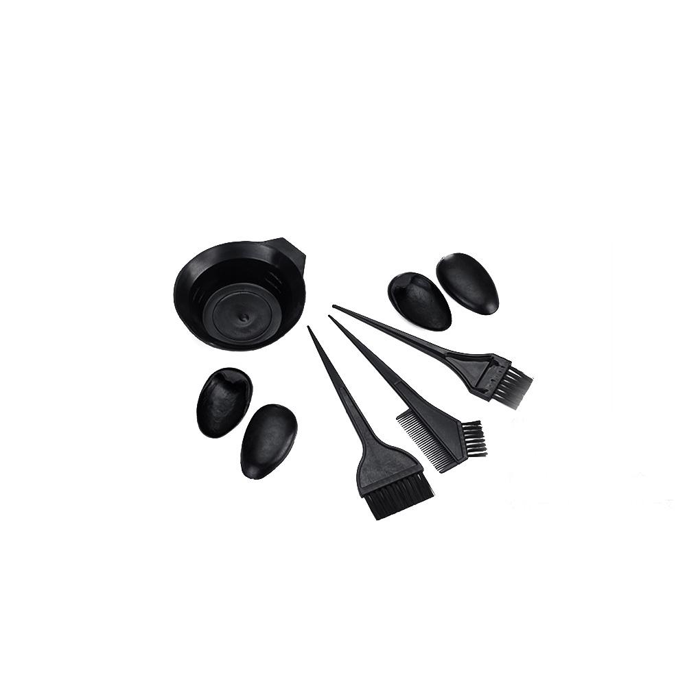 

Hair Dye Brush Bowl Professional Plastic Hairs Color Container Ear Cover Comb Brushes Mixing Bowls Coloring Tool for Home