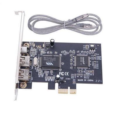 PCI-E 1394 Video Capture Card: FireWire DV Camera Capture, PCIE 1X, Driver-Free