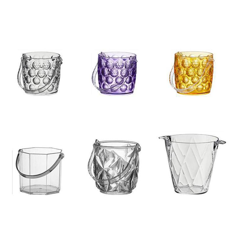 Transparent Wine Ice Cooler For Party Home Whisky Ice Bucket Ice Champagne Bucket Thermal Beer Bucket Bar Accessories