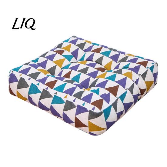 Breathable Seat Cushion Modern Stylish Chair Cushion, Ultra Soft Square Geometric or Durable Polyester Pad for Students Plant Prints, 15.75"x15.75"