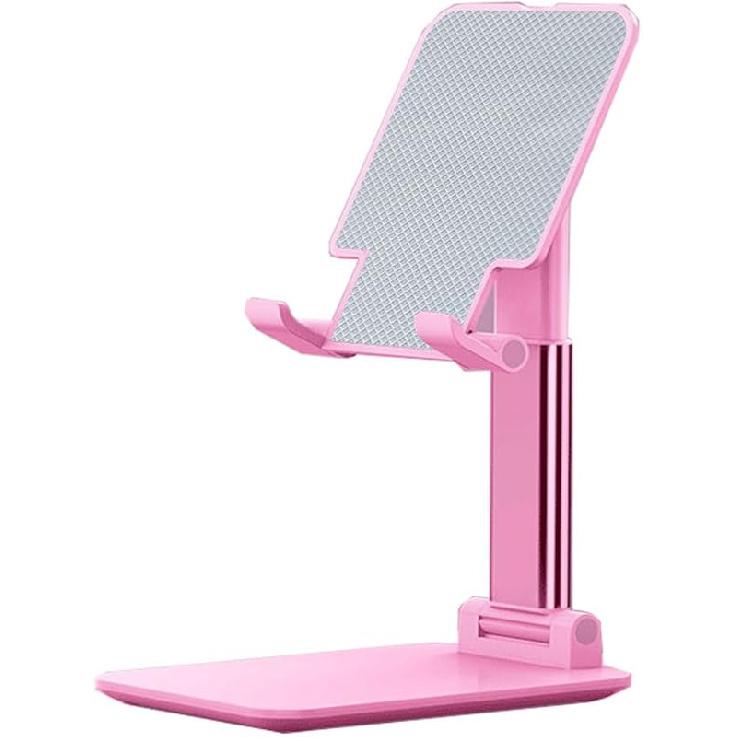 Phone Holder for Desk, MT-6 Cell Phone Stand for Desk Universal Cellphone Stand Holder Foldable & Height Adjustable Compatible Under 8” Device,