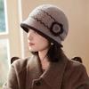 Mom Hat Winter Women's Fleece Thickened Warm Fashion Knitted Wool Hat In The Elderly Grandma Ear Protector Basin Hat