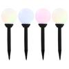 Day and Night - Day and Night Outdoor Spherical Solar Lights 4 Pcs RGB LED 15 Cm
