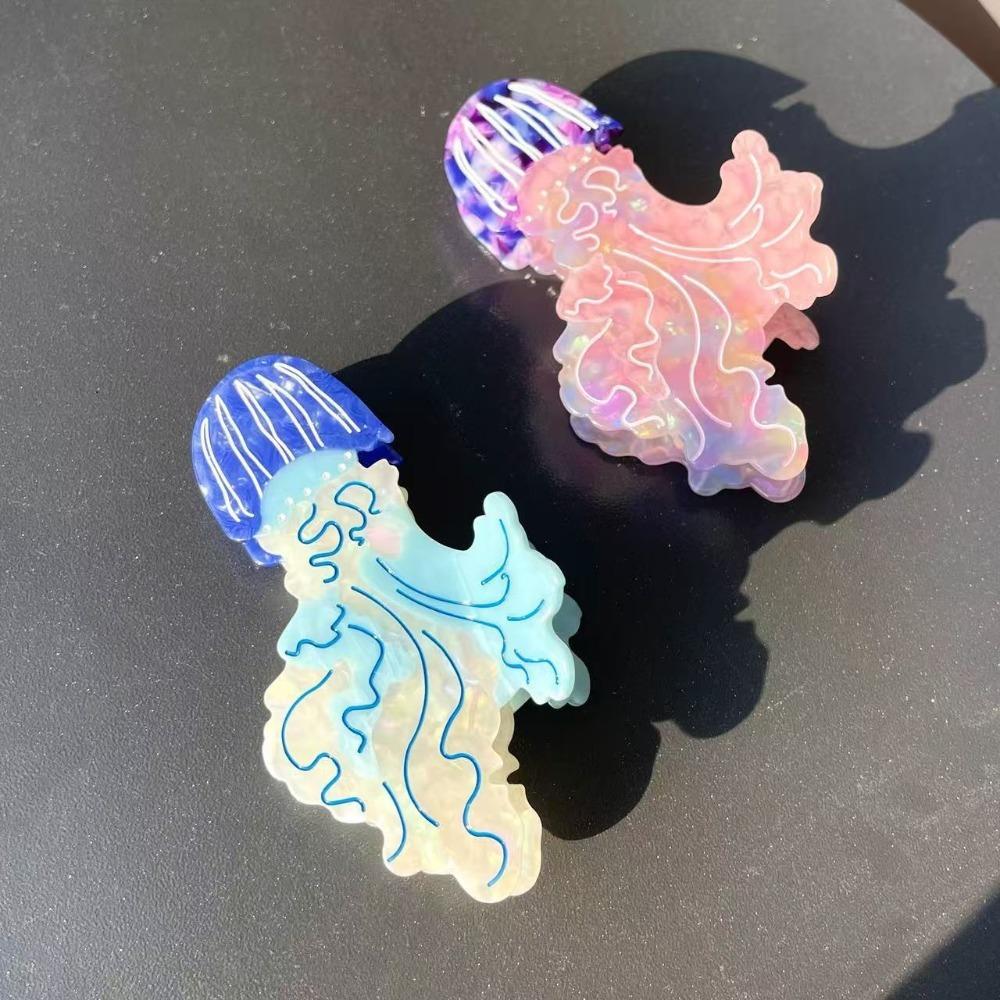 Acetic Acid Cartoon Animal Hair Clip Sweet Cute Shark Clip Fashion Jellyfish Hair Claw  Daily