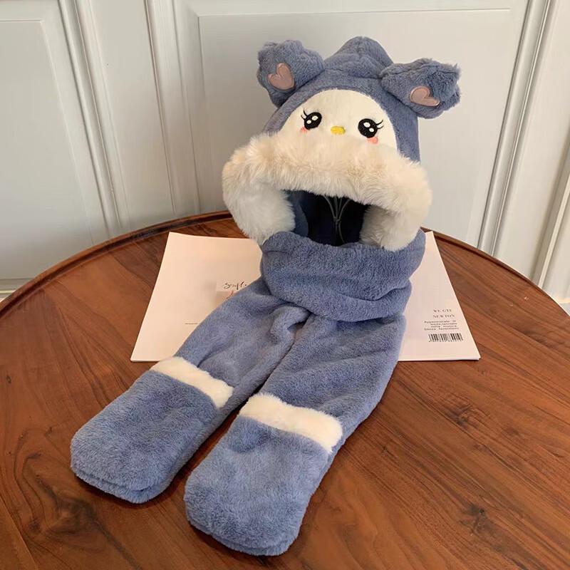 

Jumaomao Kids Winter 3-in-1 Plush Hat Scarf Gloves Set 2-6 Years