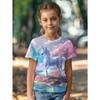 Children's Clothing Girl T-Shirt Short Sleeve 3D Cartoon Print Kids Summer Clothes Casual Round Neck Girl Clothes Tops