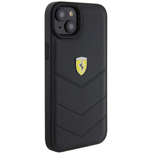 Ferrari FEHCP15MRDUK iPhone 15 Plus / 14 Plus 6.7" Black/black Hardcase Quilted Metal Logo