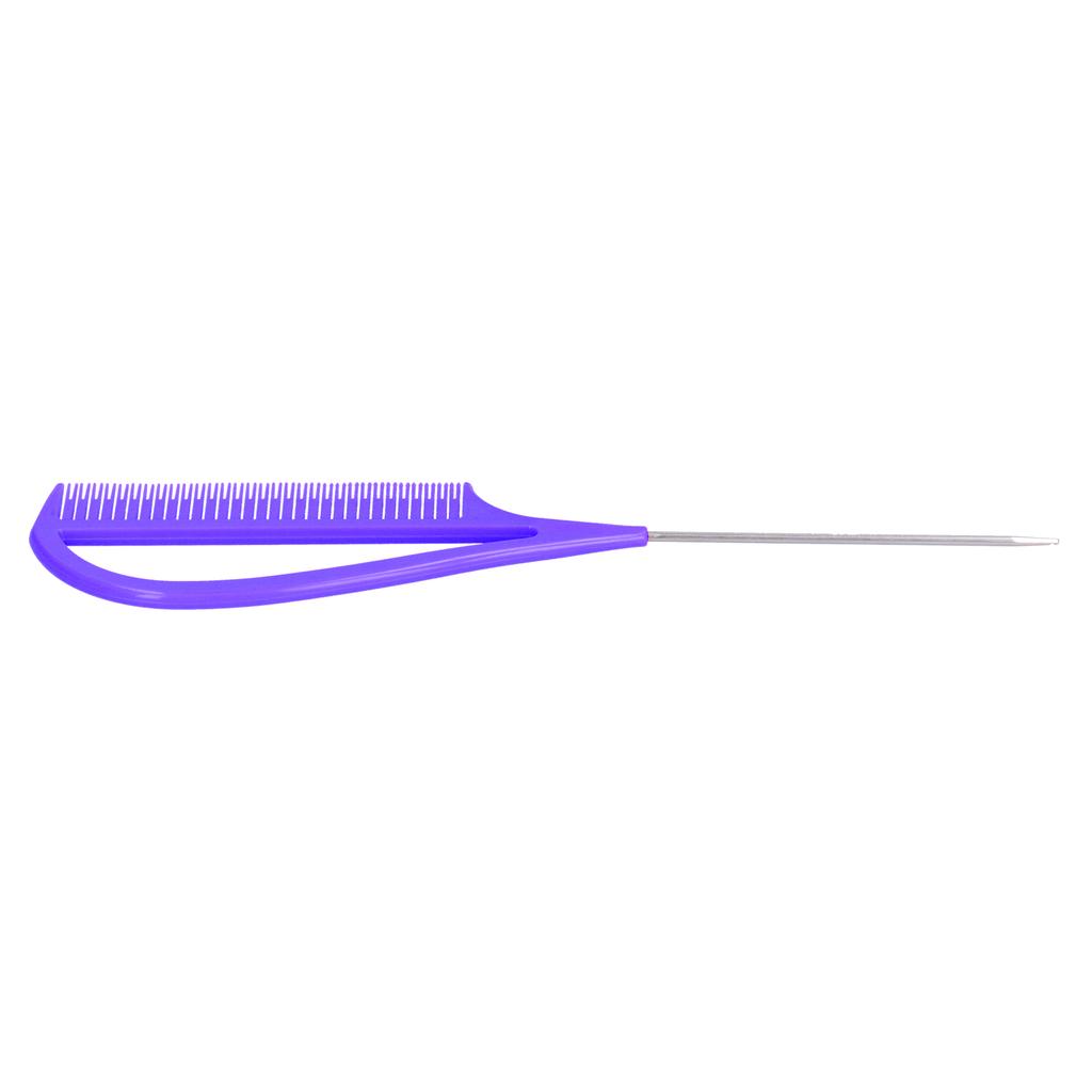 Hair Highlighting Tail Comb AntiStatic Hair Styling Comb for Barber Salon Home(Purple )