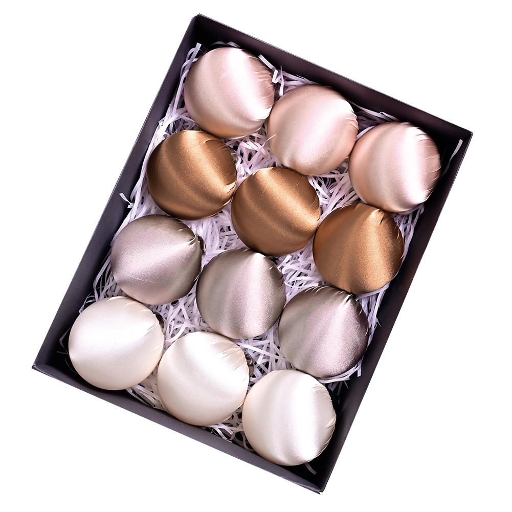 

Glossy Velvet For Holiday Ornaments 12pcs with 3 15 Inch Diameter Balls for Festive Christmas Tree and Home Use