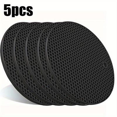 Round Silicone  Pad Non-Slip Heat Resistant Trivet for Kitchen Dining Table