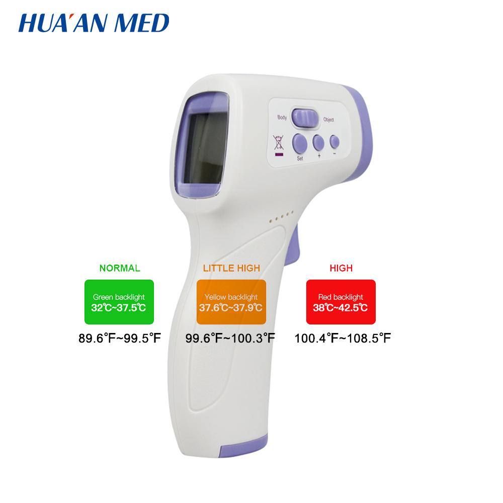 HUAAN Instant Read IR Touchless No-Touch Non-Contact Digital Infrared Forehead Thermometer Gun for Adults Kids Baby ABS