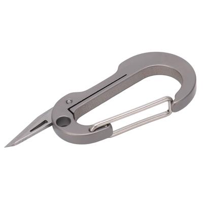 Mini Coltello Portachiavi Lega di Titanio Multifunzionale Portatile Coltello Moschettone Mini Apripacco