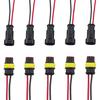 5 x 2 Pin Way Auto Auto wasserdichte elektrische Stecker Steckdose Draht Kit neu