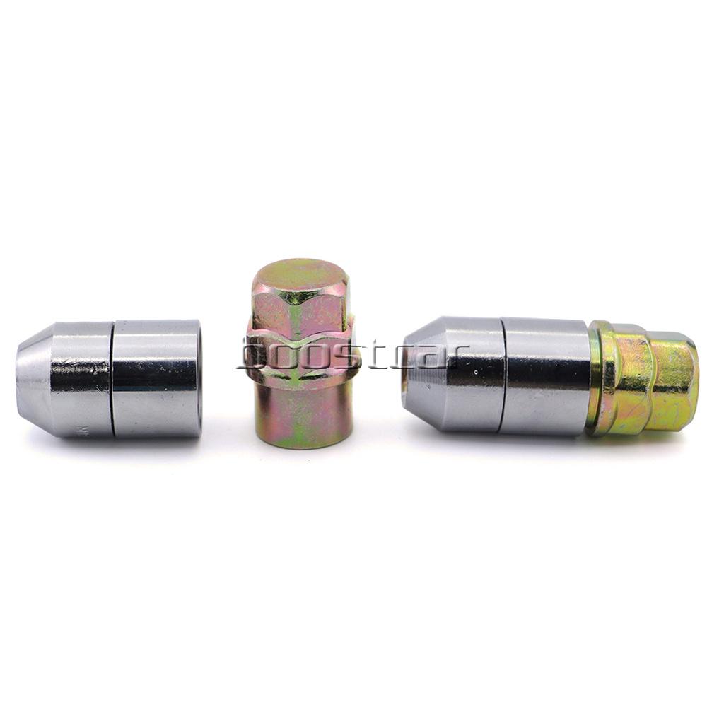 M12x1.5 M12x1.25 Universal Car Wheel Lock Lug Nuts with 2 Keys Alloy Steel Forged Auto Tire Wheel Bolts