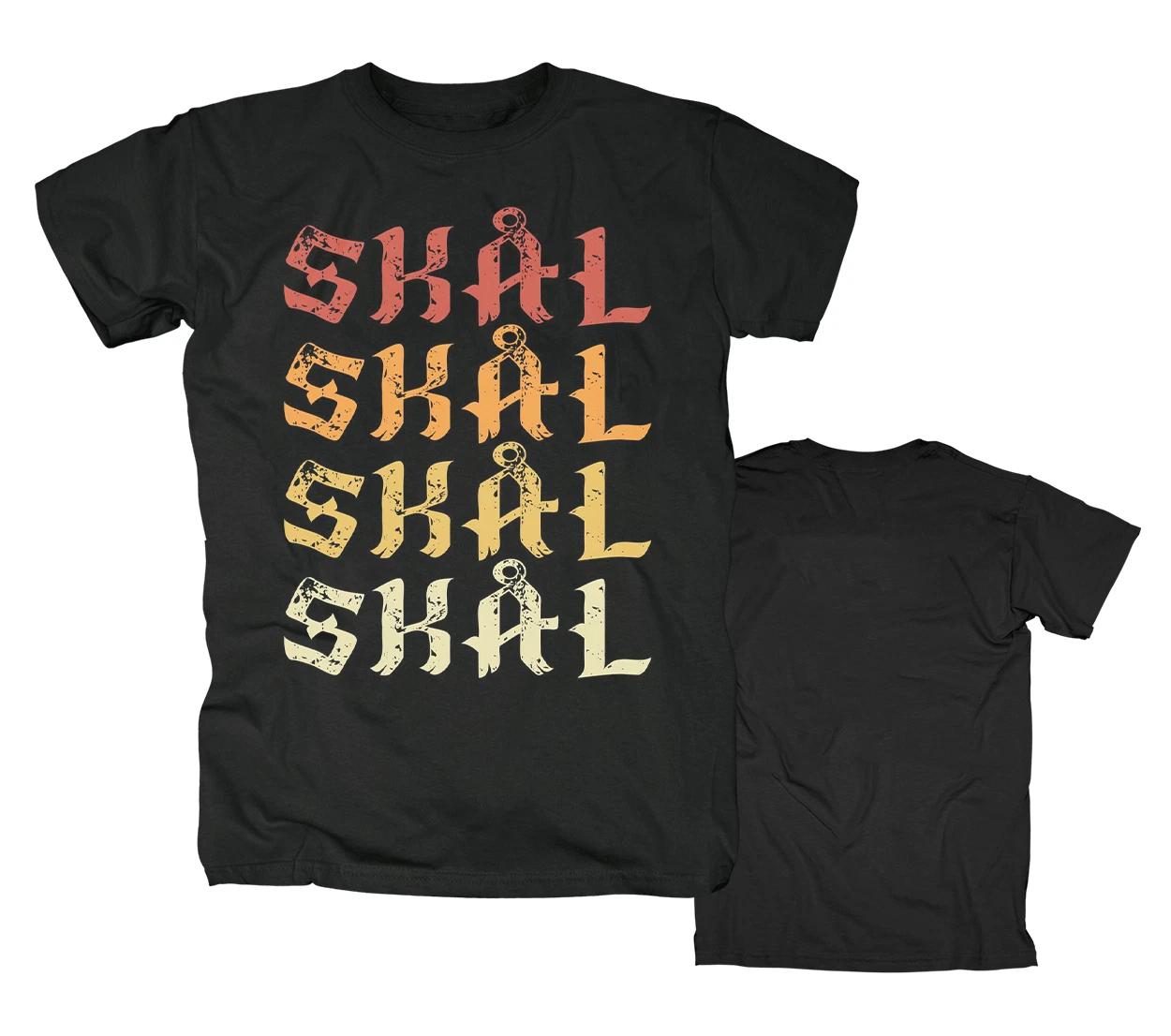 Viking Valhalla Nordic odin Skål Skol T-Shirt 180 GSM | Classic Fit 100% Cotton S