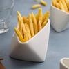 Einfarbige, unregelmäßige Keramik-Pommes-Frites-Schüssel, Dessertschale, Snackschale, Gewürzschalen, Molekularküche, kreatives Geschirr