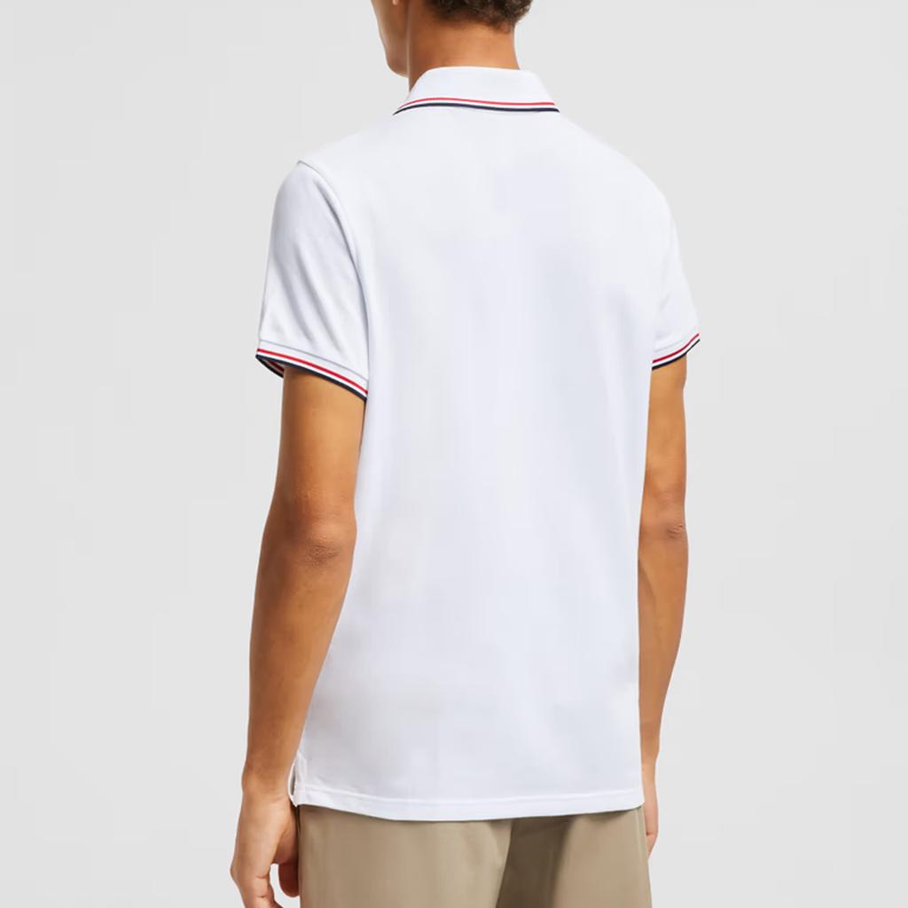 Moncler SS25 Logo Casual Simple Short Sleeve Polo Shirt Men Polo Shirts White K1-091-8A70300-84556-001