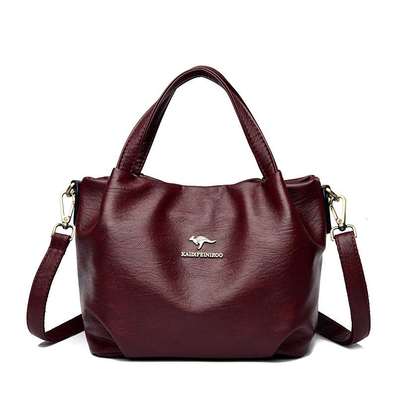 Fashionable Crossbody Bag Women's Single-shoulder Bag Women's Simple Middle-aged Handbag
