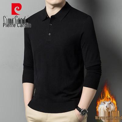Men's Thermal Polo Collar Knit Sweater