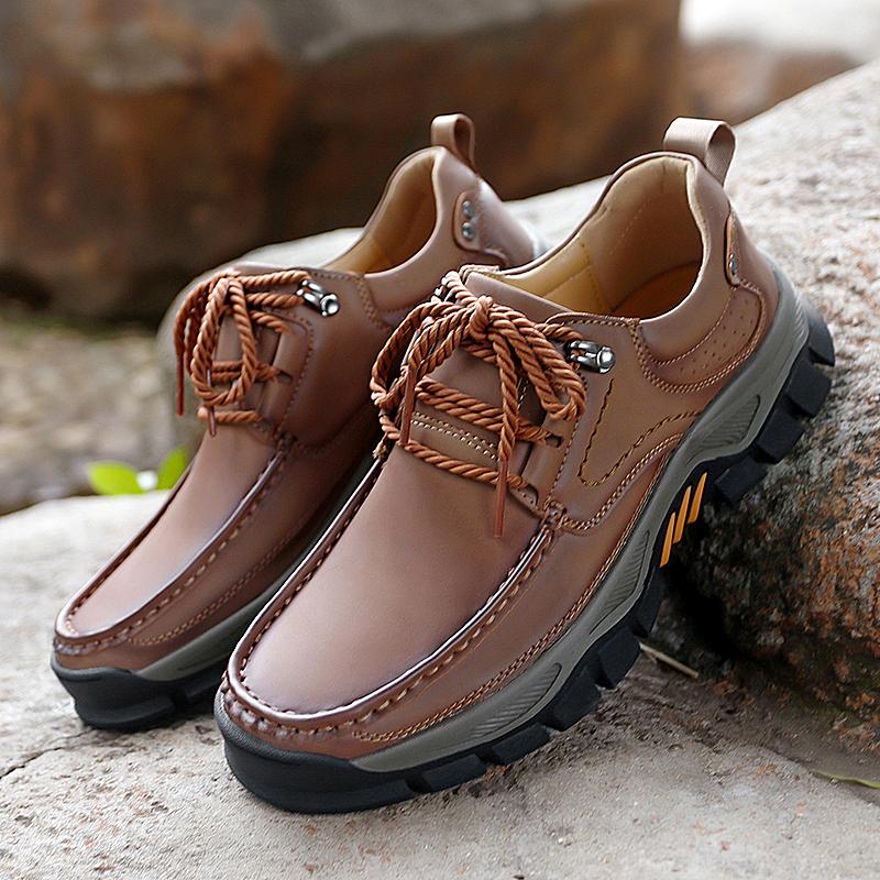 Handmade Casual Leather Shoes Men Comfort Driving Shoes Soft Leather Loafers Men Shoes Moccasins Tooling Shoes