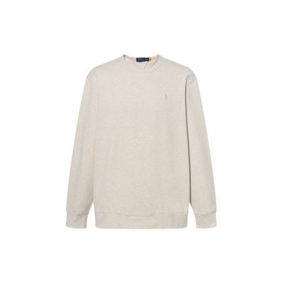 Polo FW23 Small Pony Logo Embroidered Crew Neck Fleece Long Sleeve Sweatshirt Men Sweatshirt Brown 710790783-011