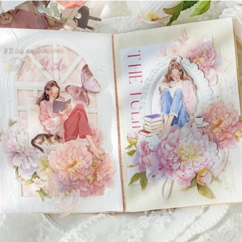 30 ks/balení Estetické nálepky Štítky Čtenářka Samolepky Dekorativní Deník Album Materiál Scrapbooking Potřeby