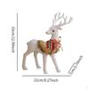Christmas Deer Sculpture,Christmas Elk Statue ,Gift Figurine White for