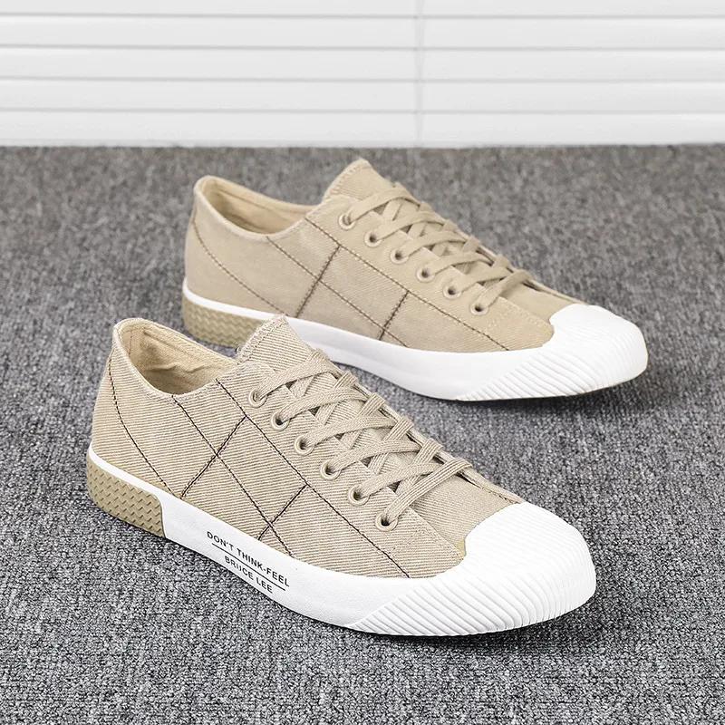Men's Green Canvas Shoes Harajuku Breathable Casual Mens Shoes Summer Lightweight Vulcanized man Sneakers Men Espadrilles