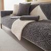 Diamond Plush Sofa Cushion Nordic Mat Thicken Plush Sofa Cover for Living Room Non Slip Sofa Towel Backrest Blanket Home Decor