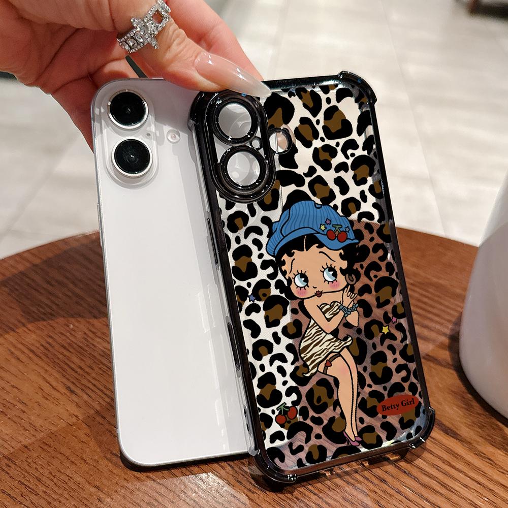 Leopard Print B-Bettys Phone Case for Xiaomi Redmi Note 15 14 13 12 14C 13C 12C 10C Pro Plus 4G 5G Anti-drop Transparent Cover