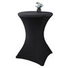 Yousheng Cocktail Table Cover Solid Color Design High Elastic Oil-Proof Universal Fit Simple Installation Round High Top Table Cloth
