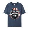 Raccoon Patriotic America 4th Of July TShirts Funny Cotton Tees Printing Tops Tee Loose TeeShirt Unisex Top Tshirts