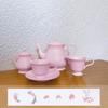 5Pcs/Set Model Miniature Porcelain Tea Cup Set Teapot Miniature Scene Toy  Dollhouse Accessories