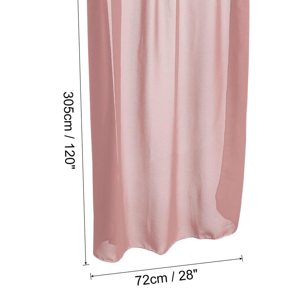 uxcell Chiffon Table Runner 3M 72 x 305 cm Rustic Gauze Tablecloth Sheer Wedding Table Runner for Wedding Bridal Party Table Decoration Dusty Rose