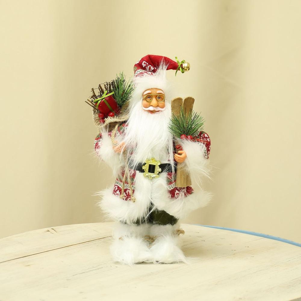 Wear Glasses Santa Claus Figurine 12 in Christmas Ornaments Classic Santa Doll  Kids