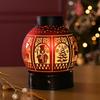 Regal Tidings Glass LED Round Lantern Christmas Windows