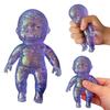 1pc Glitter Silicone Baby Squeeze Toys, Slow Rebound Stress Relief Fidget Toys with Soft Satisfying Texture